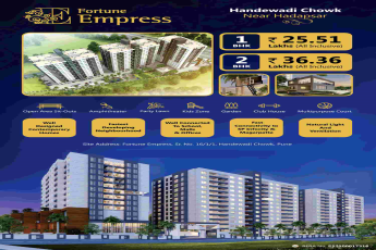 Book 1 & 2 BHK @ 25.51 Lacs at Fortune Empress in Pune